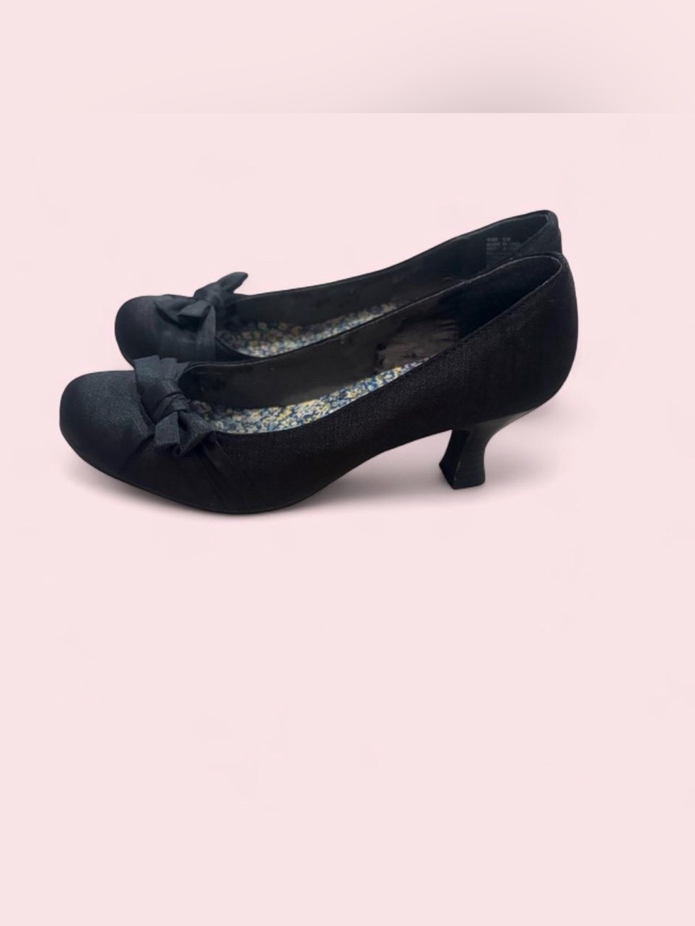Mudd Y2K Black Bow Low Heel kittens